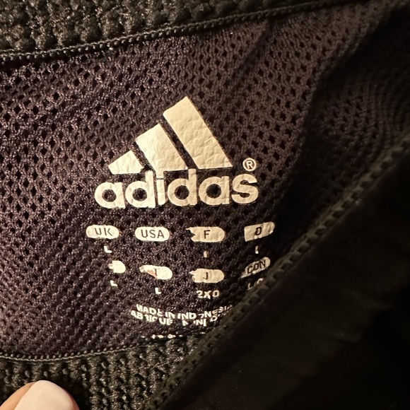 ADIDAS Retro 2010 Men’s Black Large Ankle Zip Windbreaker Pants Three Stripes - Picture 9 of 16